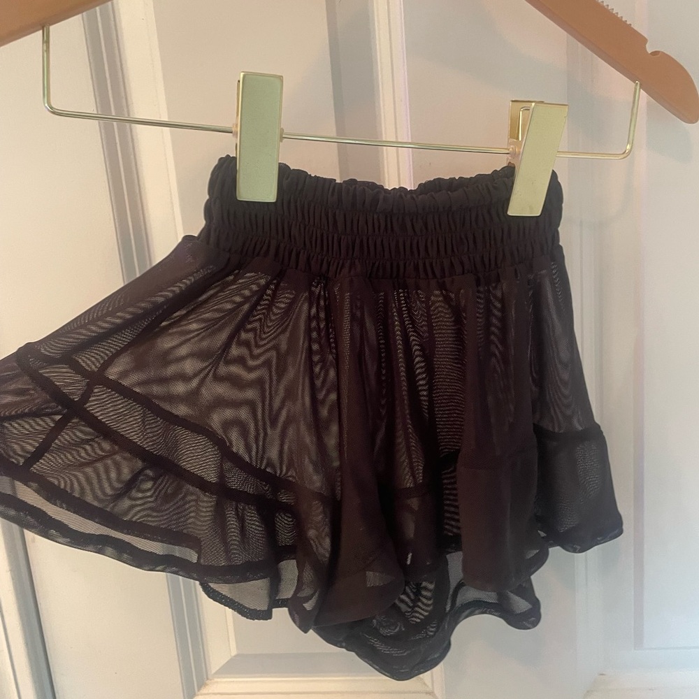 Black Sheer dance shorts